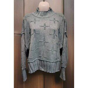 Seafoam Green Chunky Mock Neck Boxy Sweater ee : Some Sz M Oversized